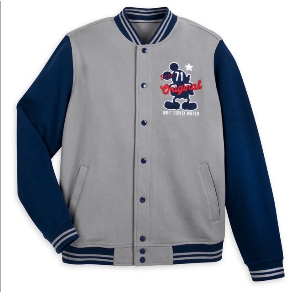 Disney Walt Disney World Mickey Mouse Varsity Jacket, NWT.